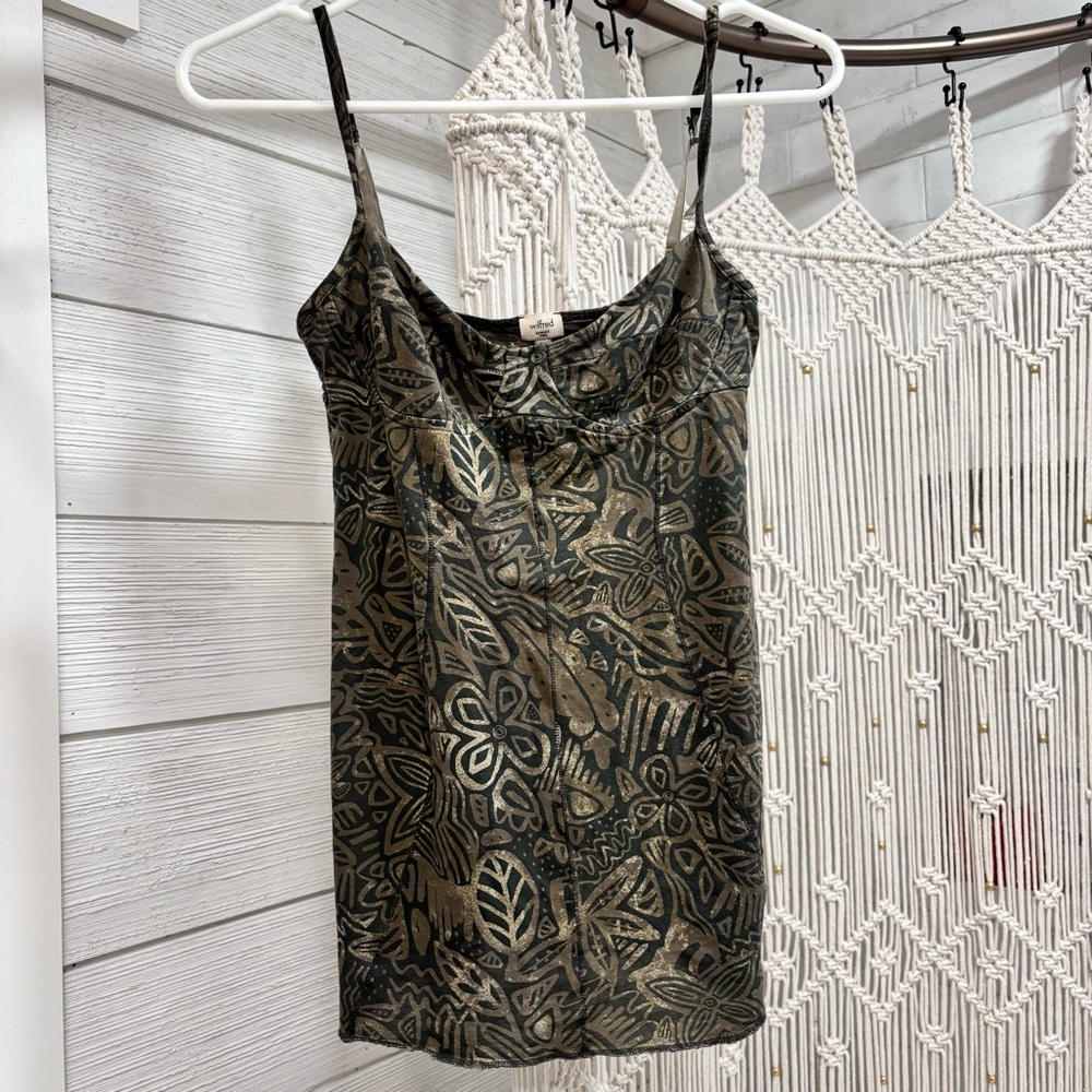 Women’s XS Wilfred Tank Top Aritzia Tribal Tropical Print